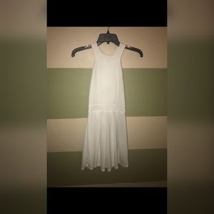 Francesca’s white dress with bow